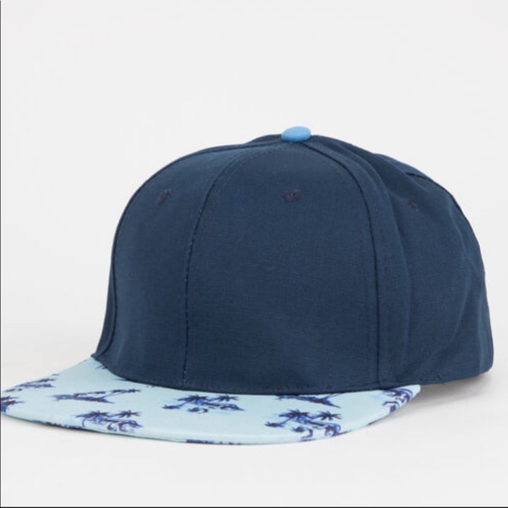 Palm Tree Blue Snapback Hat